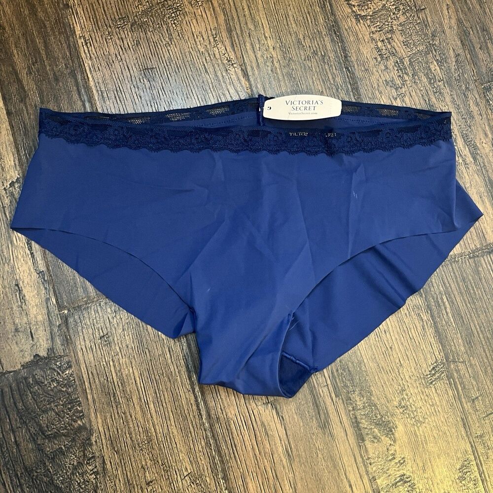 NWT VICTORIA'S SECRET WOMEN'S Blue Culotte Classique  HIP HUGGER PANTIES size L